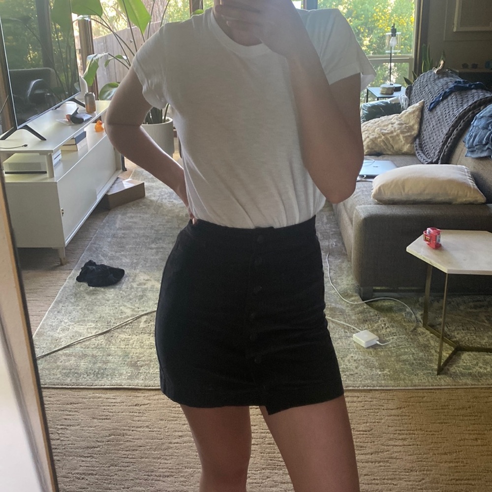 Aritizia Corduroy Button Skirt